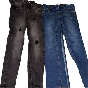 Preowned Girls Denim Jeggings Size 6-6x
